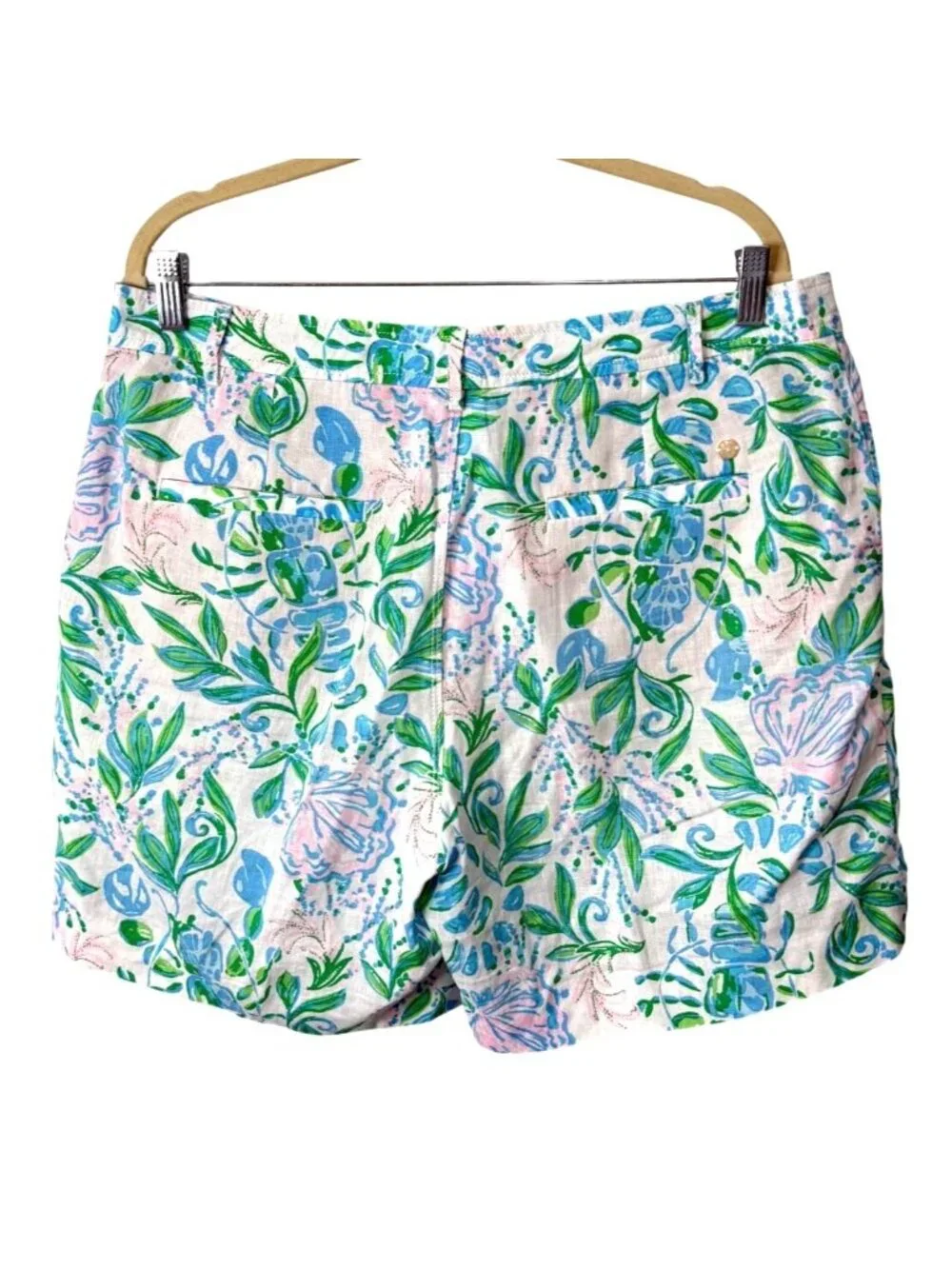 Lilly Pulitzer Womens Size 14 Aldora Linen Shorts Floral 7